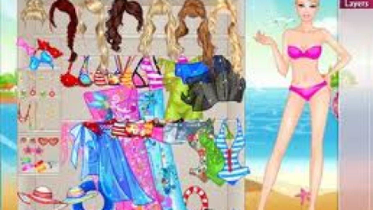 juegos de vestir en la playa a barbie