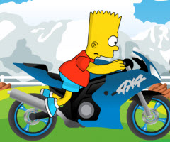 Bart en moto